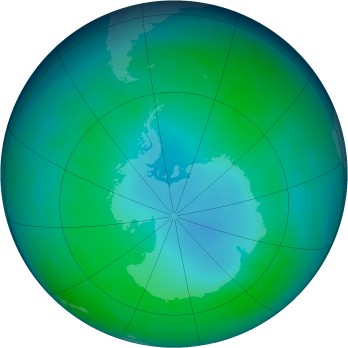 Antarctic ozone map for 2009-05